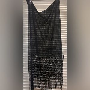 Cejon Black Lace Fringe Wrap with shimmer.  New with tag.